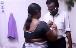Indian aunty romance there her husband's friend 
