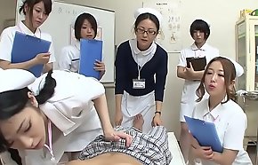 JAV nurses CFNM handjob oral-service demonstration Subtitled